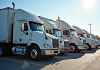 Ligne de camions utilitaires d'occasion au dépôt