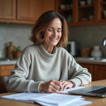 Extension de garantie : ce qu’elle couvre et comment en profiter Femme souriante examinant des documents de garantie à la maison