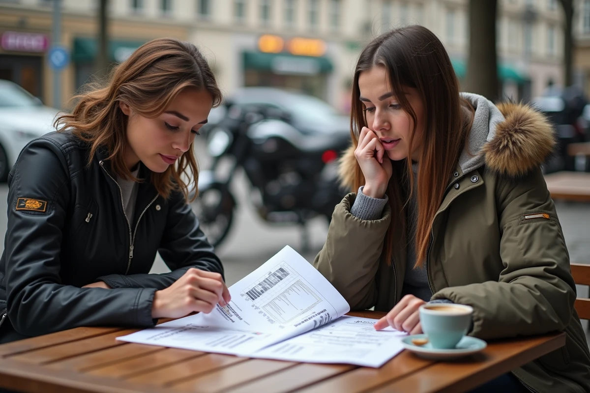 Deux femmes analysant des données sur des motos 125cc