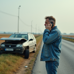 Marque de voiture qui tombent en panne : quelles sont les plus touchées ? Homme frustré au téléphone à côté de sa voiture en panne