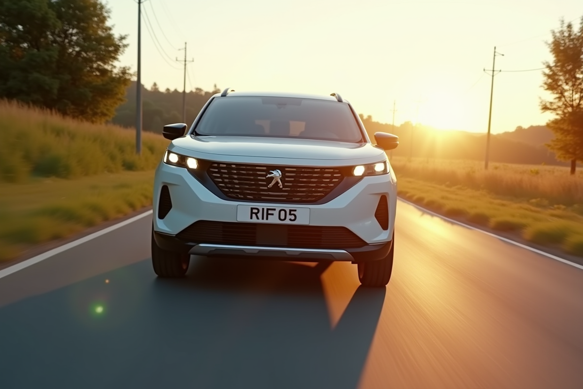 Peugeot Rifter 2024 roulant en campagne en journée